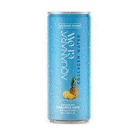 AQUANARA GLOW Agua de Colágeno - Piña (Paquete de 12). 250,5 mL