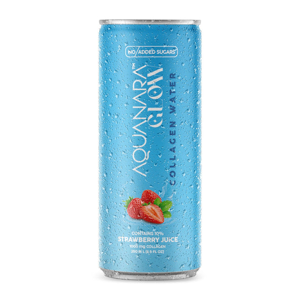 AQUANARA GLOW Collagen Water - Strawberry (12 Pack). 8.5 FL OZ Hover