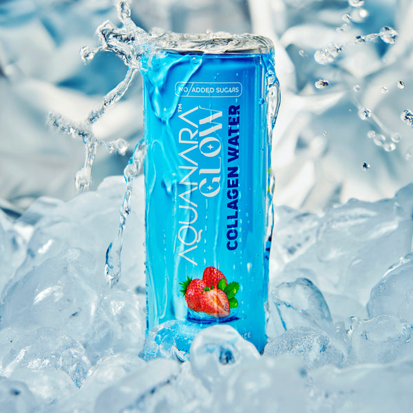AQUANARA GLOW Collagen Water - Strawberry (12 Pack). 8.5 FL OZ Hover