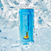AQUANARA GLOW Collagen Water - Pineapple (12 Pack). 8.5 FL OZ